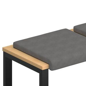 vidaXL Cuscino per panchina 2 pz Microfibra Grigio Scuro