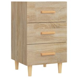 vidaXL Comodino Rovere Sonoma 40x40x66 cm in Legno Multistrato
