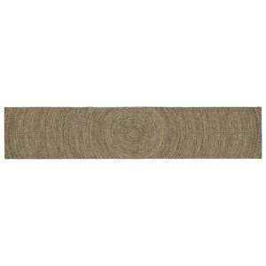 vidaXL Tappeto da Area Naturale e Nero 80 x 400 cm Juta