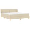 vidaXL Letto a molle con materasso Crema 200 x 180 cm Poliestere