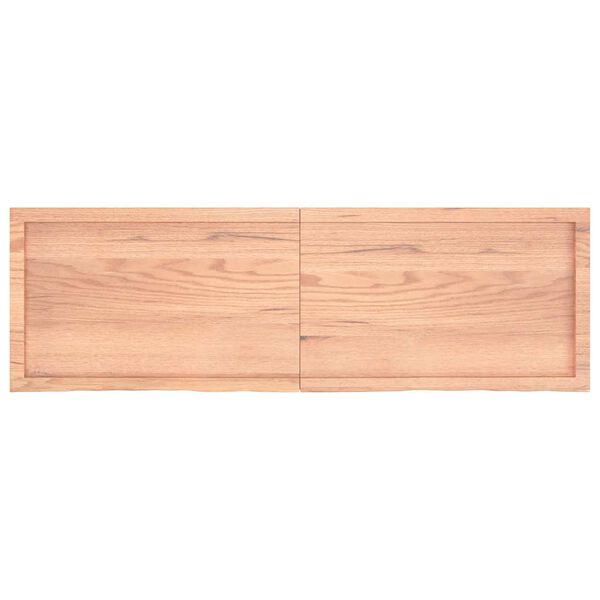 vidaXL Piano Bagno Marrone 160x50x(2-6) cm Legno Massello Trattato