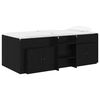 vidaXL Struttura Letto Loft con Mobile 3 pz Nero Legno ingegnerizzato