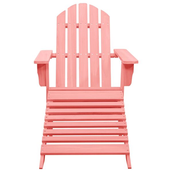 vidaXL Sedia Giardino Adirondack con Ottomana Massello di Abete Rosa