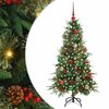vidaXL Albero di Natale Artificiale con Rami Pieghevoli Verde 150 cm