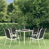 vidaXL Set da Pranzo da Giardino 5 pz in Acciaio Nero