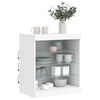 vidaXL Credenza con Luci LED Bianca 60,5x37x67 cm