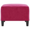 vidaXL Poggiapiedi Rosso Vino 70x55x41 cm in Velluto