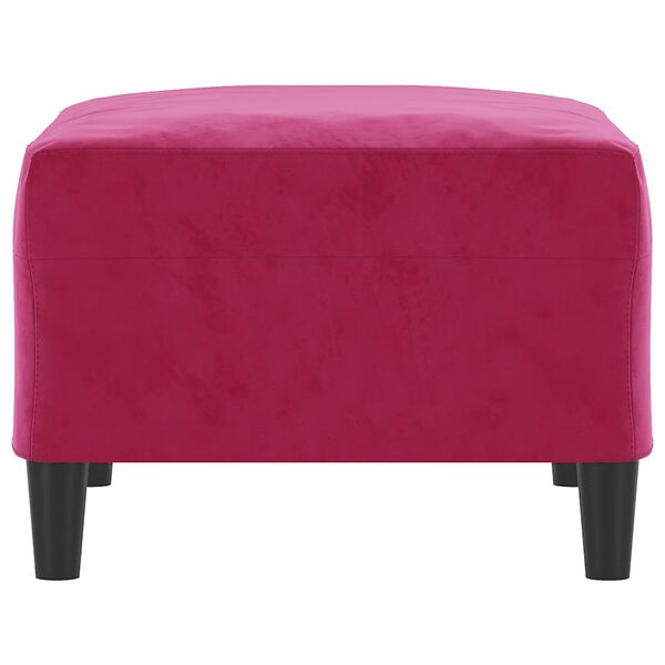 vidaXL Poggiapiedi Rosso Vino 70x55x41 cm in Velluto