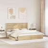vidaXL Letto con Contenitore con testiera Rovere Sonoma 180 x 200 cm