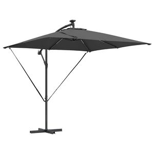 vidaXL Ombrellone Antracite 249 x 249 x 250 cm Poliestere e Alluminio
