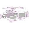 vidaXL Set Divano da Giardino 13 pcs Beige e Grigio Chiaro polyrattan