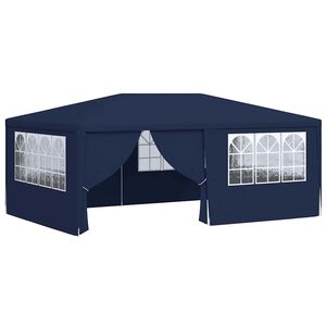vidaXL Gazebo Professionale con Pareti 4x6 m Blu 90 g/m&sup2;