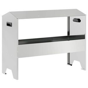 vidaXL Abbeveratoio per bestiame Argento 79 x 35 x 62 cm