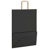 vidaXL Sacchetti di Carta 50 pz con Manici Neri 32x17x44 cm