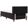 vidaXL Letto a molle con materasso Nero 190 x 90 cm Poliestere