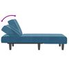 vidaXL Chaise Longue in Velluto Blu
