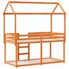 vidaXL Letto a Castello con Tetto Cera 90x200 cm Legno Massello Pino
