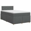vidaXL Letto box spring con materasso Grigio Scuro 120 x 200 cm