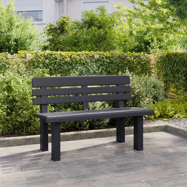 vidaXL Panchina da Giardino Antracite 110x52x71 cm in Polipropilene
