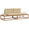 vidaXL Set di divani da esterno con cuscino 2 Pezzo Naturale e Beige
