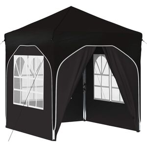 vidaXL Tenda per feste a pop-up 192 x 192 x 245 cm Nero