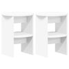 vidaXL Mobile laterale 2 pz Bianco &Oslash;40 x 50 cm Legno ingegnerizzato