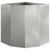 vidaXL Vaso d'angolo Argento 45 x 45 x 50 cm Acciaio zincato