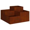 vidaXL Vaso da giardino Ruggine 100 x 100 x 48 cm