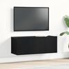 vidaXL Mobili TV Rovere nero 80 x 30 x 30 cm Legno multistrato