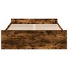vidaXL Giroletto con Cassetti Rovere Fumo 140x190 cm Legno Multistrato
