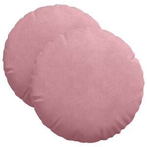 vidaXL Cuscini per Seduta 2 pcs Rosa &Oslash; 40 x 13 cm Velluto