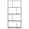 vidaXL Libreria Grigio Cemento 60x20x120,5 cm in Truciolato