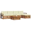 vidaXL Set di divani da esterno con cuscino 6 pcs Naturale e Crema
