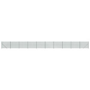 vidaXL Recinzione a Rete con Flangia Verde 1,6x25 m