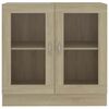 vidaXL Vetrina Rovere Sonoma 82,5x30,5x80 cm in Legno Multistrato