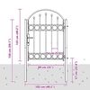 vidaXL Cancello per recinzione Grigio 100 x 125 cm
