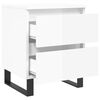 vidaXL Comodini 2pz Bianco Lucido 40x35x50 cm in Legno Multistrato