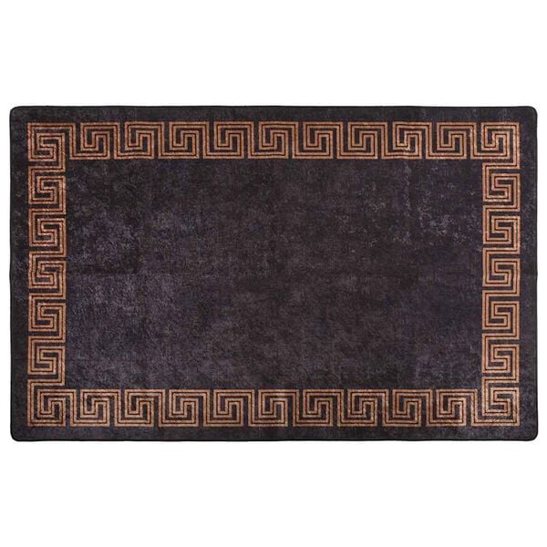 vidaXL Tappeto Lavabile 80x150 cm Nero e Oro