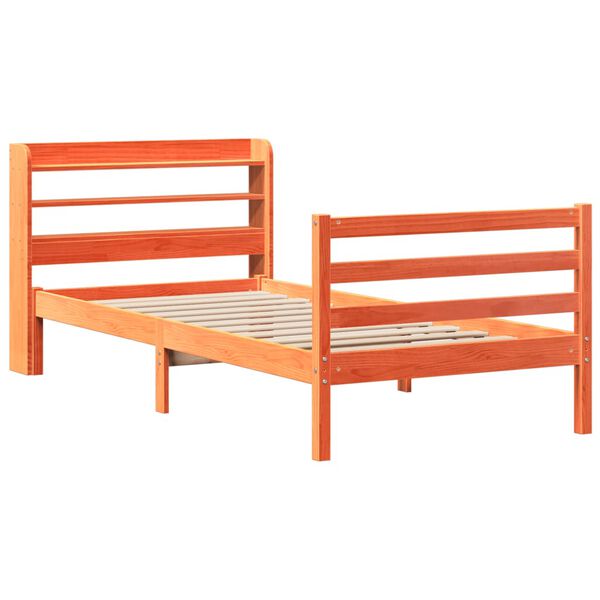 vidaXL Letto senza Materasso Marrone Cera 90x200 cm Legno di Pino