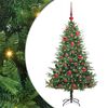 vidaXL Albero di Natale Artificiale Pre-illuminato con Set di Palline