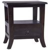 vidaXL Comodino Nero Chiaro 40x40x45 cm in Legno Massello di Mogano