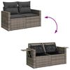 vidaXL Set Divano Giardino 5 pz con Cuscini Grigio Polyrattan Acacia