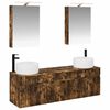 vidaXL Set di Armadi da Bagno 5 pz Rovere Fumo Legno ingegnerizzato