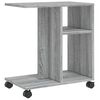 vidaXL Tavolino con Ruote Grigio Sonoma 50x30x55 cm Legno Multistrato