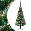 vidaXL Albero di Natale artificiale con luci integrate Verde 150 cm