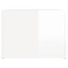 vidaXL Tavolino da Salotto Bianco Lucido 80x50x36cm Legno Multistrato