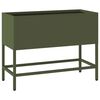 vidaXL Vaso da Giardino Rialzato Oliver verde 60 x 26 x 45 cm Acciaio