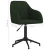 vidaXL Sedie da Pranzo Girevoli 6 pz Verde Scuro in Velluto