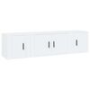 vidaXL Set Mobili Porta TV 3 pz Bianco in Legno Multistrato