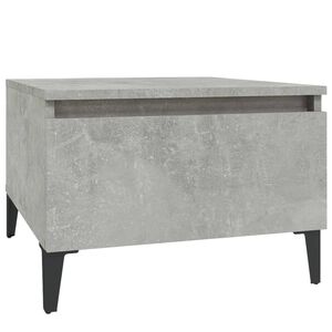 vidaXL Tavolino Grigio Cemento 50x46x35 cm in Legno Multistrato